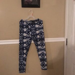 Kristin Nicole Blue/White Leggings